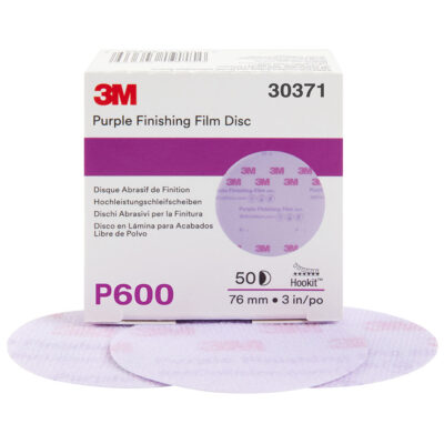 3M 30371, Hookit Purple Finishing Film Abrasive Disc 260L, 3 in, P600, 7100122790