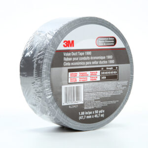 3M 23421, Value Duct Tape 1900, Silver, 1.88 in x 50 yd, 5.8 mil, 7000049202
