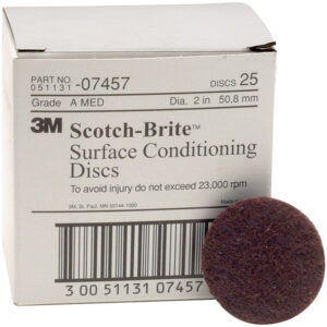 3M 07457, Scotch-Brite Surface Conditioning Disc, 2 in x NH A MED, 7000120822