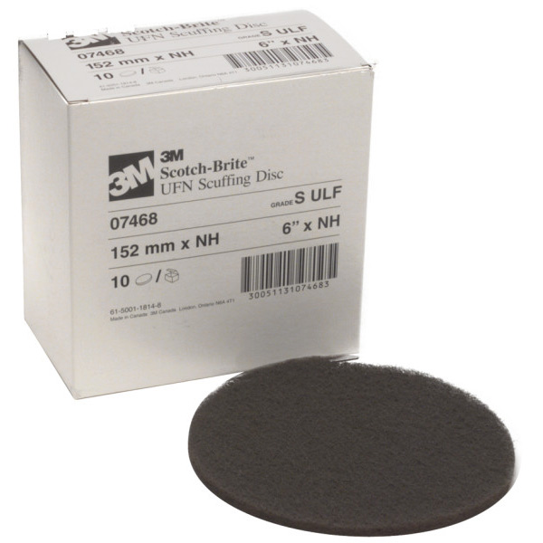 3M 07468, Scotch-Brite Scuffing Disc, SiC Ultra Fine, 6 in x NH, 7000120839