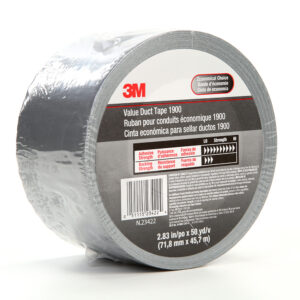 3M 23422, Value Duct Tape 1900, Silver, 2.83 in x 50 yd, 5.8 mil, 7000124256