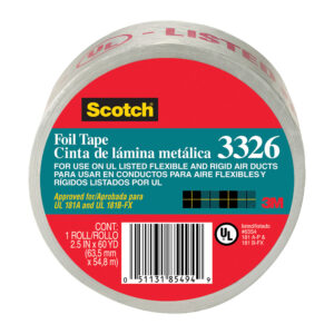 3M 85494, Scotch Foil Tape 3326-A, 2.5 in x 60 yd (63.5 mm x 54,8 m), 7010303724