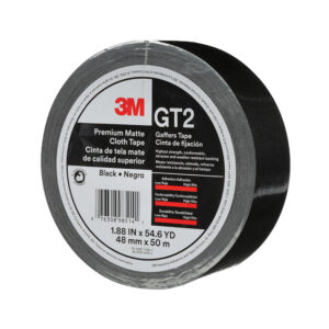 3M 98514, Premium Matte Cloth (Gaffers) Tape GT2, Black, 48 mm x 50 m, 11 mil, 7010336132