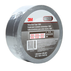 3M 97841, Value Duct Tape 1900, Silver, 1.88 in x 60 yd, 5.8 mil, 7010375734