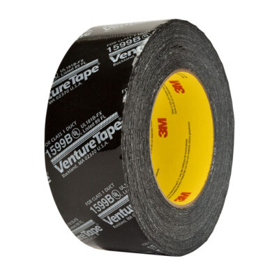 3M 15998, Venture Tape UL181B-FX Polypropylene Duct Tape 1599B, Black, 48 mm x 109.7 m, 3 mil, 7100043816