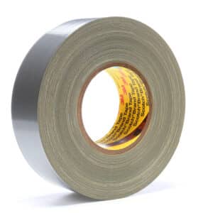 3M 06971, Scotch Polyethylene Coated Cloth Tape 390, Silver, 2 in x 60 yd, 11.7 mil, 7100085917