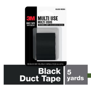 3M 81076, Black Duct Tape, 1005-BLK-CD, 1.5 in x 5 yd (38.1mm x 4.57m), 7100145001