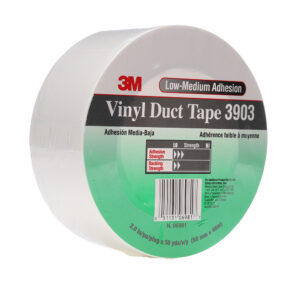 3M 06981, Vinyl Duct Tape 3903, White, 2 in x 50 yd, 6.5 mil, 7100148262