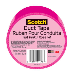 3M 91476, Scotch Duct Tape 920-PNK-C, 1.88 in x 20 yd (48 mm x 18,2 m), Pink, 7100166668