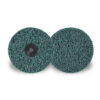3M 21546, Scotch-Brite Roloc Clean and Strip XT Pro Extra Cut Disc, XC-DR, A/O Extra Coarse, TR, GRN, 4 in, Die Q400BB, 7100173796