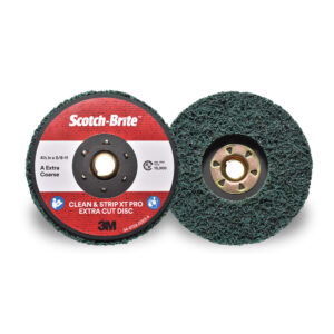 3M 21037, Scotch-Brite Clean and Strip XT Pro Extra Cut Disc, CX-DN, A/O Extra Coarse, TN, Green, 4-1/2 in x 5/8"-11, 7100175465