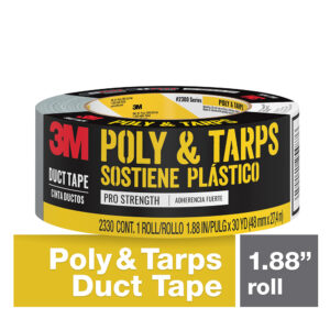 3M 25487, Poly and Tarps Duct Tape 2330, 1.88 in x 30 yd (48 mm x 27,4 m), 7100185225