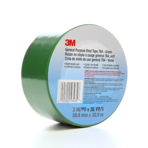 3M 43435, General Purpose Vinyl Tape 764, Green, 2 in x 36 yd, 5 mil, 7000028964