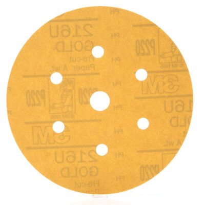 3M 01077, Hookit Gold Disc Dust Free 216U 6 in, P240, 7000119697