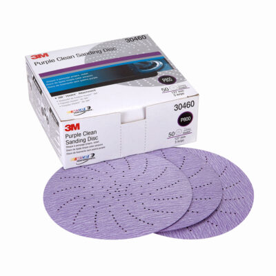 3M 30460, Hookit Purple Clean Sanding Disc 334U, 5 in, P800 grade, 7000119818