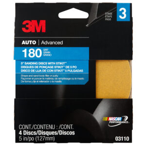 3M 03110, Sanding Discs with Stikit Attachment, 5 in, 180 Grit, 7000120142