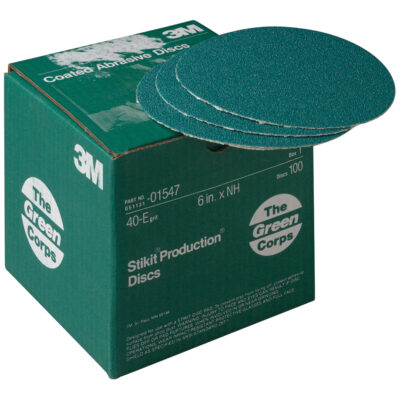 3M 01547, Green Corps Stikit Production Disc, 6 in, 40 grit, 7000120327