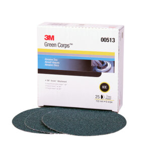 3M 00513, Green Corps Hookit Disc, 6 in, 60, 7000120346
