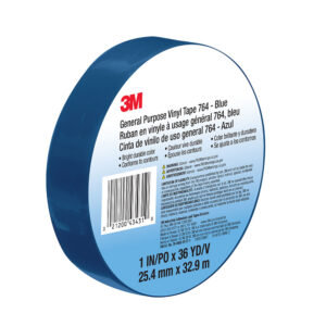 3M 43431, General Purpose Vinyl Tape 764, Blue, 1 in x 36 yd, 5 mil, 7000123887