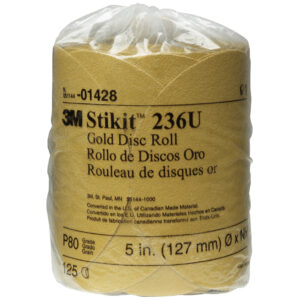 3M 01428, Stikit Gold Disc Roll, 5 in, P80A, 7010309259