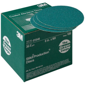 3M 01546, Green Corps Stikit Production Disc, 5 in, 36 grit, 7010309445
