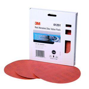 3M 01251, Red Abrasive Stikit Disc Value Pack, 6 in, P400 grade, 7010327777