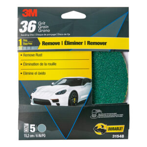 3M 31548, Green Corps Sanding Disc with Stikit Attachment, 6 in, 36 Grit, 7010363422
