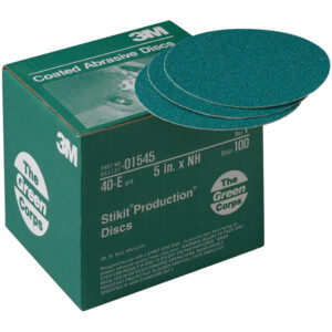 3M 01545, Green Corps Stikit Production Disc, 5 in, 40 grit, 7010363745