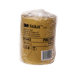 3M 01443, Stikit Gold Disc Roll, 6 in, P80A, 7100030963