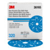 3M 36165, Hookit Blue Abrasive Disc 321U, 5 in, 320 grade, Multi-hole, 7100215945