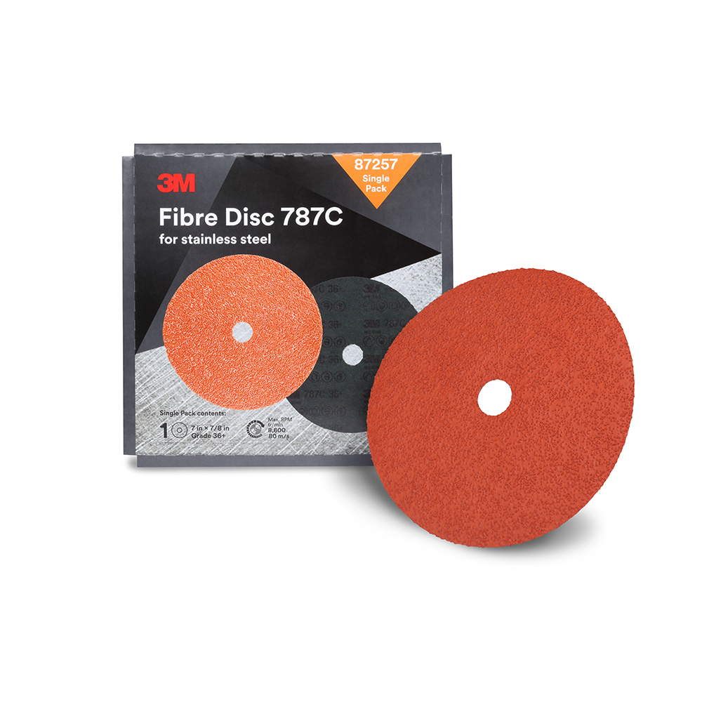 3M 87257, Fibre Disc 787C, 87257, 7 in x 7/8 in, 36+, Trial Pack, 7100109878
