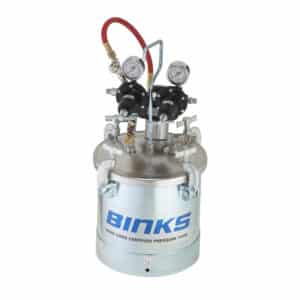 Binks 83C-221, 2.8 Gallon Paint/Pressure Tank, Dual Regulation, Agitation