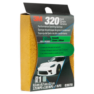 3M 03070, Performance Sanding Sponge, 1 inch x 2-5/8 inch, 320 Grit, 7010300638