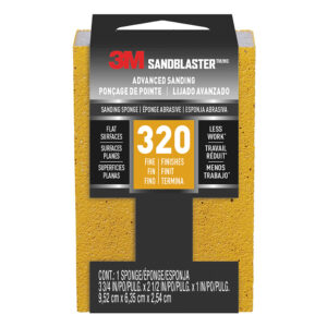 3M 50673, SandBlaster Advanced Sanding Sanding Sponge, 20907-320, 320 grit, 3-3/4 in x 2-1/2 x 1 in, 7010369787