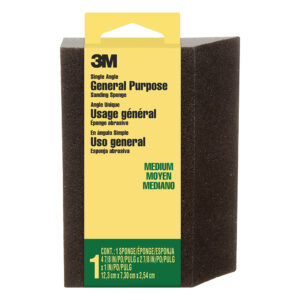 3M 07054, General Purpose Sanding Sponge CP-041-ESF, Single Angle, 2-7/8 in x 4-7/8 in x 1 in, Medium, 7100101551
