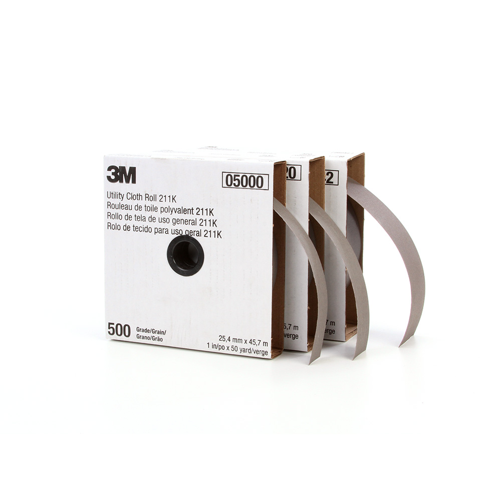 3M 05022, Utility Cloth Roll 211K, 320 J-weight, 1-1/2 in x 50 yd, Full-flex, 7000118351
