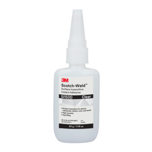 3M 61662, Scotch-Weld Surface Insensitive Instant Adhesive SI1500, Clear, 50 Gram Bottle, 7010330477