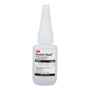 3M 25268, Scotch-Weld Surface Insensitive Instant Adhesive SI100, Clear, 20 Gram Bottle, 7100039240
