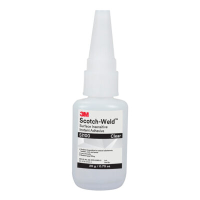 3M 25290, Scotch-Weld Surface Insensitive Instant Adhesive SI100, Clear, 3 Gram Tube, 7100039241