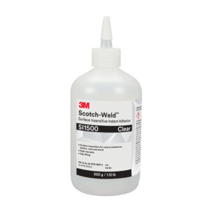 3M 25245, Scotch-Weld Surface Insensitive Instant Adhesive SI1500, Clear, 500 Gram Bottle, 7100039243