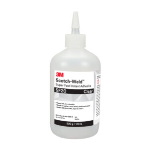3M 25790, Scotch-Weld Super Fast Instant Adhesive SF20, Clear, 1 Pound Bottle, 7100039254
