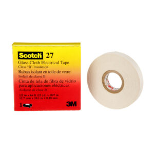 3M 15066, Glass Cloth Electrical Tape 27, 1/2 in x 66 ft, 7000005814