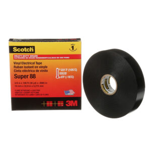 3M 10323, Scotch Vinyl Electrical Tape Super 88, 3/4 in x 36 yd, Black, 7000058434