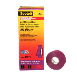 3M 11271, Scotch Vinyl Color Coding Electrical Tape 35, 3/4 in x 66 ft, Violet, 7000058437