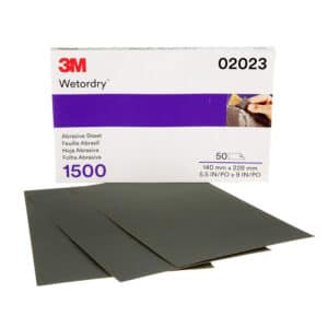 3M 02040, Wetordry Abrasive Sheet 213Q, P320, 9 in x 11 in, 7000028327