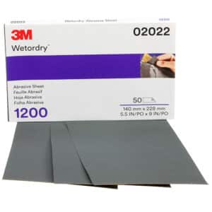 3M 02023, Wetordry Abrasive Sheet 401Q, 1500, 5-1/2 in x 9 in, 7000028329