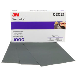 3M 02021, Wetordry Abrasive Sheet 401Q, 1000, 5-1/2 in x 9 in, 7000042501