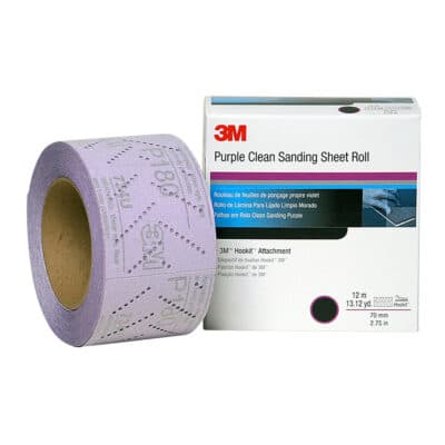 3M 30701, Hookit Purple Clean Sanding Sheet Roll 334U, P600, 70 mm x 12 m, 7100010895