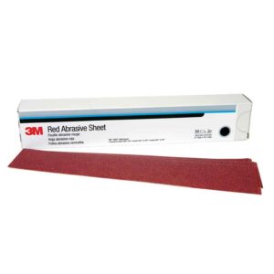 3M 01178, Hookit Red Abrasive Sheet, P220, 2-3/4 in x 16-1/2 in, 7000119800, 25 sheets per carton
