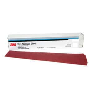 3M 01679, Red Abrasive Stikit Sheet, P80, 2-3/4 in x 16-1/2 in, 7000119922, 25 sheets per carton